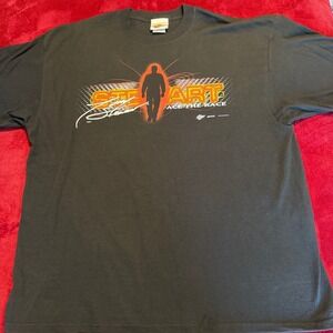 Vintage NASCAR Tony Stewart Winners Circle Face the Race Black T-Shirt XXL